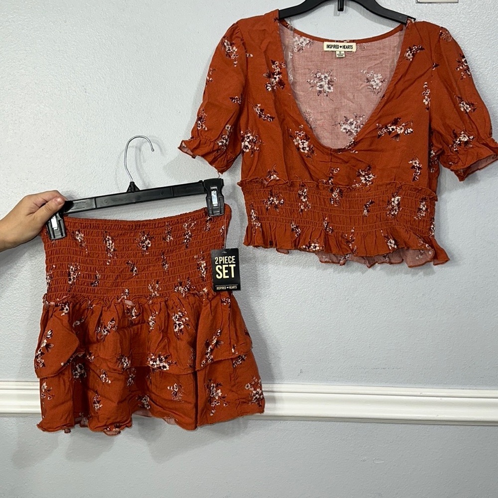 Inspired Hearts Top And Skirt Two Piece Set Size: S (New With Tag)